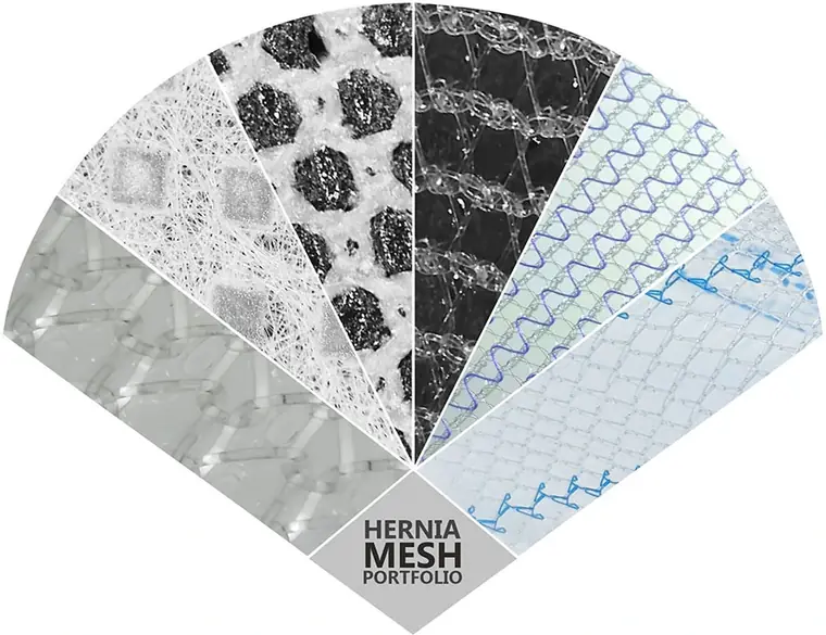 Knitted polypropylene hernia mesh manufactured by Suture Planet